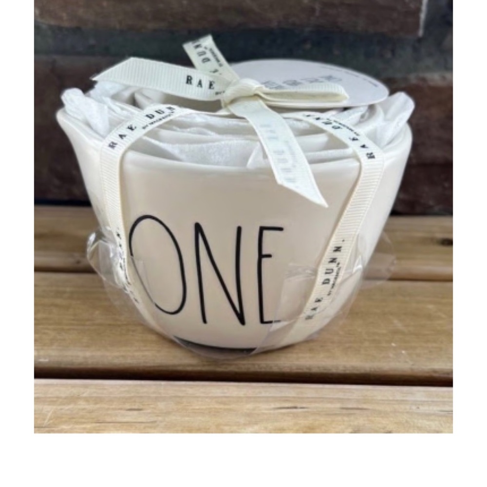 NEW Rae Dunn by Magenta Nesting Set of 4 Measuring Cups - Cream with Black 'Font